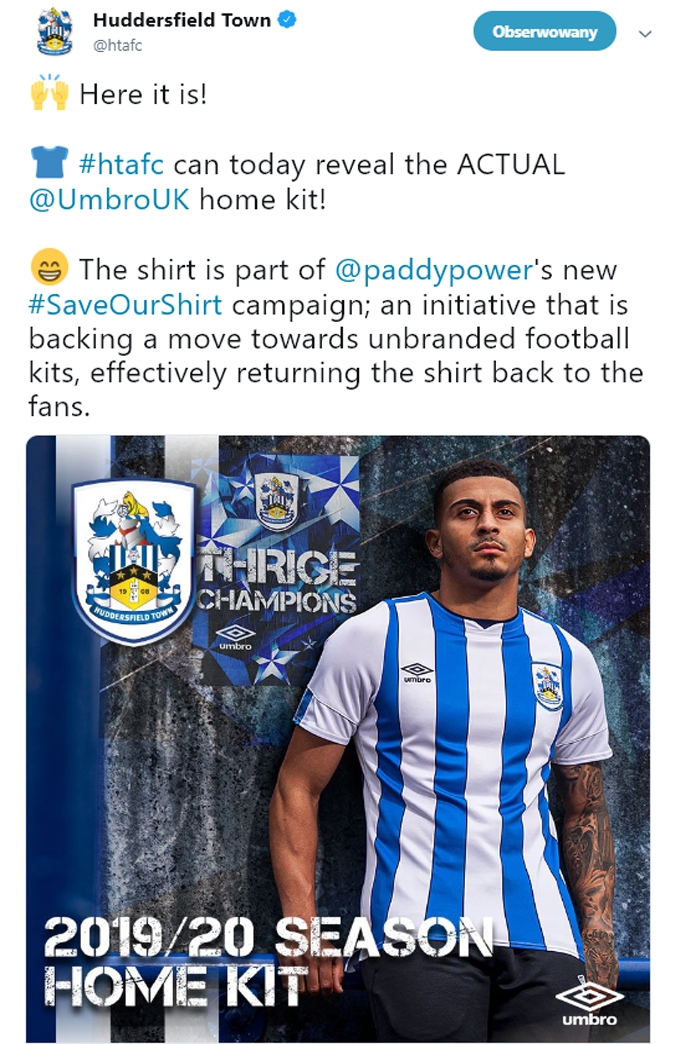 Huddersfield prezentuje swoje PRAWDZIWE stroje na sezon 19/20! :D